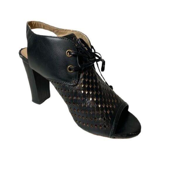 BCBG Generation Leather Open Toe Block High Heels Women’s size 5 - Picture 4 of 5